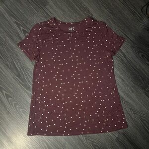 NWOT Foil Polka Dot T-Shirt